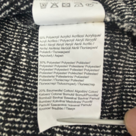 S. Oliver black and white jacket/blazer size US10 made in Turkey drop shoulder - Picture 15 of 16